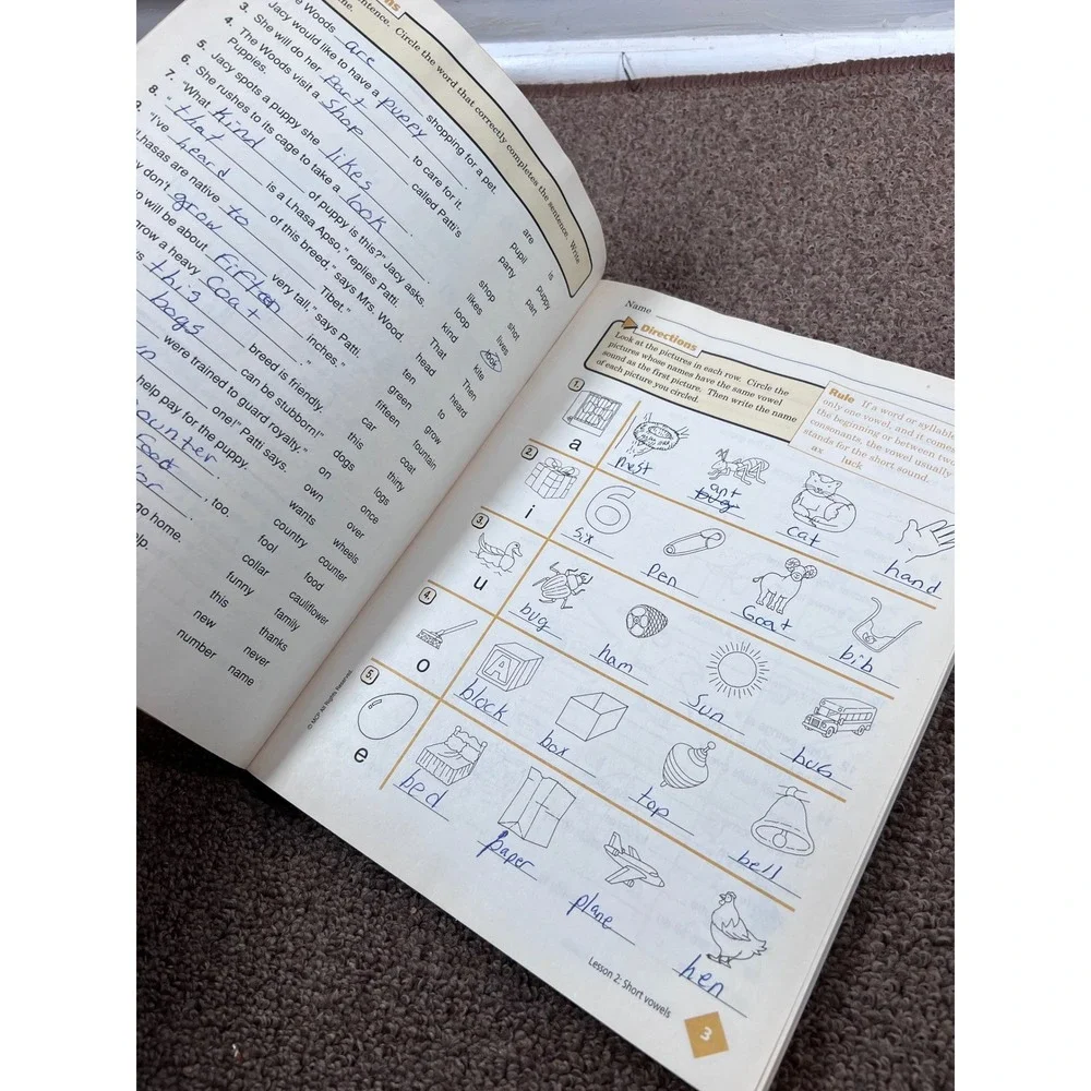Modern Curriculum Press Word Study Workbook Level D Brown Plaid Good Preowned